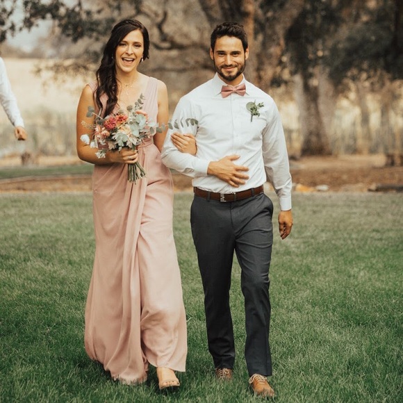 Blush Bridesmaid Dress - Backless - Worn Once - Picture 6 of 8